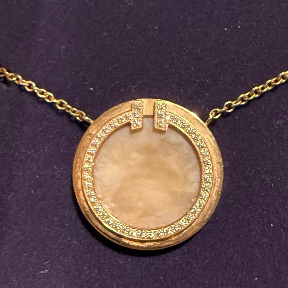 Tiffany T necklace 18k rose gold